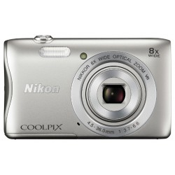Фотоаппарат Nikon Coolpix S3700 Silver (VNA820E1)